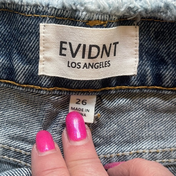 Blue Flare Wide Leg Jeans with Distressed Details - Picture 5 of 5